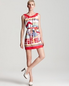 Infuse bold color and geometric print into your getaway collection with this Philosophy di Alberta Ferretti silk dress. A must-have addition to your warm-weather wardrobe, the luxe style lends chic to daytime excursions. Infuse bold color and geometric print into your getaway collection with this Philosophy di Alberta Ferretti silk dress. A must-have addition to your warm-weather wardrobe, the luxe style lends chic to daytime excursions.