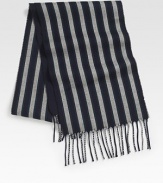 Handsomely striped and incredibly cozy crafted from superior Italian wool.Fringed ends11 x 62½WoolDry cleanMade in Italy