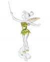Looking ever so magical in Swarovski crystal, Disney's Tinkerbell figurine takes flight and raises her wand, sprinkling pixie dust on lost boys and girls everywhere.