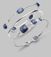 From the Scultura Collection. A delicately crafted piece with five kyanite cabochon stations to create a wonderfully unique style. Sterling silverKyanite cabochonsSlip-on styleDiameter, about 2¾Imported 