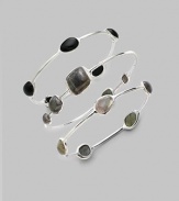 From the Scultura Collection. Distinctive 5-stone bracelet of labradorite stones with diamond accents adding a hint of sparkle.Labradorite Diamonds, 0.25 tcw Sterling silver Diameter, about 2½ Imported
