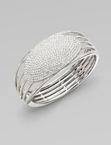 EXCLUSIVELY AT SAKS. Open strands of pavé crystal flow into a dazzling oval medallion of pure sparkle.Crystal Rhodium plated Diameter, about 2¼ Hinged with push-lock clasp Imported EXCLUSIVELY AT SAKS. Open strands of pavé crystal flow into a dazzling oval medallion of pure sparkle.Crystal Rhodium plated Diameter, about 2¼ Hinged with push-lock clasp Imported