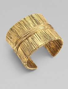 EXCLUSIVELY AT SAKS.COM. Richly textured with an organic look, this golden cuff has the sculptural appearance of wrapped and tied threads.GoldplatedDiameter, about 2¼Width, about 2Made in France EXCLUSIVELY AT SAKS.COM. Richly textured with an organic look, this golden cuff has the sculptural appearance of wrapped and tied threads.GoldplatedDiameter, about 2¼Width, about 2Made in France