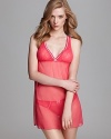 Vintage lace tulle and ribbon trim make this Cosabella babydoll retro-romantic.