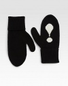 Make a statement without saying a word in these wool punctuation mittens.Merino Wool7 longHand washImported