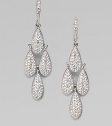 EXCLUSIVELY AT SAKS.COM. Four shimmering teardrops set with crystals, graphically arranged.Crystal Rhodium plated Drop, about 2 Post-and-hinge back Imported