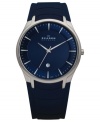 Masculine color and durable silicone create a rugged watch for today's man, by Skagen Denmark.