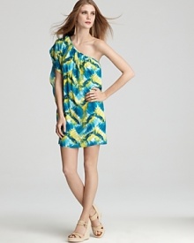 Trina Turk Dress - Kaelin Brushstroke Asymmetric Trina Turk Dress - Kaelin Brushstroke Asymmetric