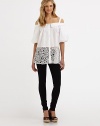 EXCLUSIVELY AT SAKS. This stretch ponte knit has the easy fit of leggings with the tailoring of pants for a more polished look.Narrow waistbandFront zipper and button closureSlim legInseam, about 3273% polyester/22% viscose/5% spandexDry cleanImportedModel shown is 5'10½ (179cm) wearing US size 4. 