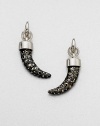 Curvaceous tusk-shaped arcs of marcasite are capped with sterling silver and dotted with faceted studs, creating a look of intriguing radiance.Sterling silverMarcasiteLength, about 1.25Post backMade in Italy