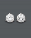 Light up your look with luminous stud earrings. This versatile, Arabella style highlights a round-cut Swarovski zirconia (4-1/4 ct. t.w.) set in 14k white gold. Approximate diameter: 7 mm.