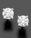 Add a sparkling punch to any look with two carats worth of shine! These glamorous stud earrings highlight certified, near colorless, round-cut diamonds (2 ct. t.w.). Crafted in polished 14k white gold. Approximate diameter: 6-1/2 mm.