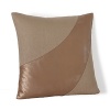 Cool canvas meets luxurious leather on this retro-cool HUGO BOSS decorative pillow--a stand-out accent for both retro and contemporary decors.