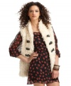 Add on-trend texture to any fall look with this Bar III faux-shearling vest -- perfect as a statement outerwear piece!