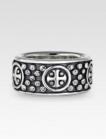 The essence of modern style, hand-forged with dimensional detail in riveted sterling silver. Sterling silver Band width, 11mm (0.43) Made in USA The essence of modern style, hand-forged with dimensional detail in riveted sterling silver. Sterling silver Band width, 11mm (0.43) Made in USA