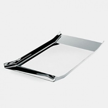 Rectangular tray in stainless steel with mirror polished edge.