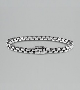 Sterling silver square link bracelet. Spring clasp 8½ long Handmade in Bali