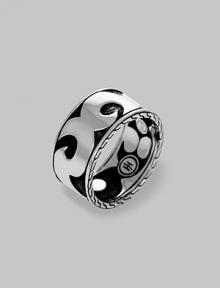 A thoroughly modern look crafted with a bold scroll design in fine sterling silver. From the Men's Dayak Collection Sterling silver About ½ wide Imported A thoroughly modern look crafted with a bold scroll design in fine sterling silver. From the Men's Dayak Collection Sterling silver About ½ wide Imported