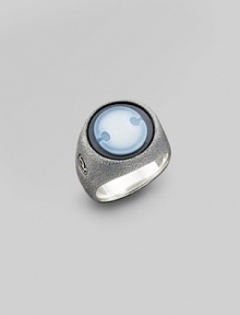 Textured silver is elegantly designed with a smooth agate shield face. Logo engraving About ¾ face Imported Textured silver is elegantly designed with a smooth agate shield face. Logo engraving About ¾ face Imported