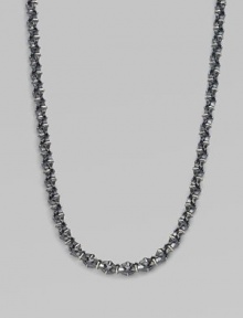 A finely crafted chain for every modern man, designed from small links of sterling silver. From the Armory Collection Sterling silver Chain, about 22 long Lobster clasp Imported A finely crafted chain for every modern man, designed from small links of sterling silver. From the Armory Collection Sterling silver Chain, about 22 long Lobster clasp Imported