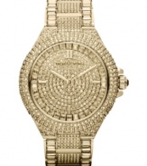 Hold the spotlight with this heavily embellished Camille collection watch from Michael Kors.