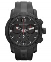 Burberry blacks out imperfections on this luxury chronograph timepiece.