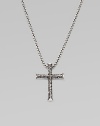 A handsome, utterly modern cross in pure sterling silver. Sterling silver Pendant, about 1½ long Necklace, about 20 long Imported 