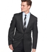 With a sophisticated textured finish, this blazer from Kenneth Cole Reaction is a must-have for the modern man.