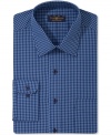 Make a snappy statement with crisp checks on this dress shirt from Club Room.