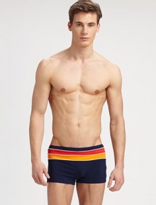 Stay cool by the pool, the beach and beyond in these quick-drying, striped, cropped swim shorts.Elastic waistbandInseam, about 272% polyamide/28% elastaneMachine washImported Stay cool by the pool, the beach and beyond in these quick-drying, striped, cropped swim shorts.Elastic waistbandInseam, about 272% polyamide/28% elastaneMachine washImported