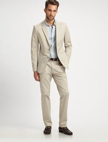 The trousers every man should own, beautifully cut from soft twill cotton that looks as good as it feels. Side slash, back welt pocketsInseam, about 3595% cotton/5% polyesterDry cleanImported The trousers every man should own, beautifully cut from soft twill cotton that looks as good as it feels. Side slash, back welt pocketsInseam, about 3595% cotton/5% polyesterDry cleanImported
