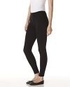 Splendid modal Lycra® spandex leggings are stretchy and comfortable. Elastic waist and pulls on over legs.