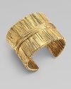 EXCLUSIVELY AT SAKS.COM. Richly textured with an organic look, this golden cuff has the sculptural appearance of wrapped and tied threads.GoldplatedDiameter, about 2¼Width, about 2Made in France