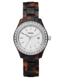 Dress up your day with this sparkling watch by Fossil. Dress up your day with this sparkling watch by Fossil.