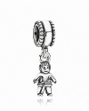 This sweet little boy charm adds instant movement to your PANDORA bracelet.