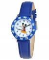 M-I-C-K-E-Y! Help your kids be on time with this fun Time Teacher watch from Disney. Featuring everyone's pal, Mickey Mouse, the hour and minute hands are clearly labeled for easy reading.