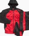 Zip up this jacket to block out the cold and wind, it's a sporty, streamlined look from Puma.