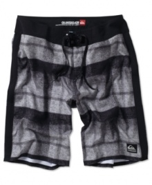 This season, Quiksilver board shorts feature a fit that hits that sweet spot between baring and baggy. Also new: Sports-friendly details like four-way stretch fabric, Lycra at the inside front rise, and flexible seaming.