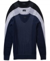 These contrast colored v-neck sweaters from Guess are a classic cold-weather must-have.