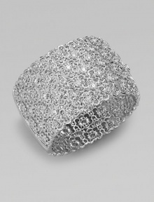 EXCLUSIVELY AT SAKS. Ornate Spanish influenced design studded with glittering crystals.Crystal Rhodium plated Width, about 1½ Diameter, about 2½ Hinged closure Imported EXCLUSIVELY AT SAKS. Ornate Spanish influenced design studded with glittering crystals.Crystal Rhodium plated Width, about 1½ Diameter, about 2½ Hinged closure Imported