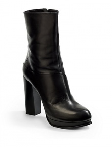 THE LOOKAlmond toeSide zip closurePadded insoleStacked heel, 5 (125mm)Self-covered platform, ½ (15mm)Compares to a 4½ heel (115mm)THE MATERIALLeather upperLeather lining and soleORIGINMade in Italy THE LOOKAlmond toeSide zip closurePadded insoleStacked heel, 5 (125mm)Self-covered platform, ½ (15mm)Compares to a 4½ heel (115mm)THE MATERIALLeather upperLeather lining and soleORIGINMade in Italy