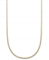 A simple chain adds a ton of dimension. Giani Bernini's intricate box chain is crafted in 24k gold over sterling silver. Approximate length: 24 inches.