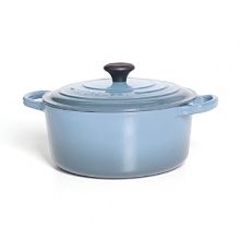 Plan for a large dinner party with this beautifully constructed enameled cast iron French oven that moves right from the stovetop to the tabletop for a gorgeous serving display. Plus, leftovers can go directly into the fridge without the need for another container. The unbeatable heat distribution and retention allows the natural flavors of food to surface for consistently delicious results. Plan for a large dinner party with this beautifully constructed enameled cast iron French oven that moves right from the stovetop to the tabletop for a gorgeous serving display. Plus, leftovers can go directly into the fridge without the need for another container. The unbeatable heat distribution and retention allows the natural flavors of food to surface for consistently delicious results.