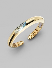 EXCLUSIVELY AT SAKS. A rounded, slim piece with an oval center stone. 18k gold Topaz Slip-on style Length, about 7 Made in Italy EXCLUSIVELY AT SAKS. A rounded, slim piece with an oval center stone. 18k gold Topaz Slip-on style Length, about 7 Made in Italy