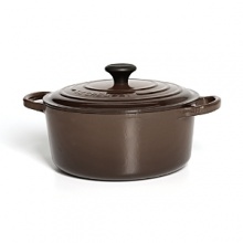 For nearly a century, Le Creuset has handcrafted enameled cast iron cookware of superlative quality, durability and versatility. A cooking staple, this round French oven offers exceptional heat distribution and retention for unsurpassed broiling, braising and sautéing. For nearly a century, Le Creuset has handcrafted enameled cast iron cookware of superlative quality, durability and versatility. A cooking staple, this round French oven offers exceptional heat distribution and retention for unsurpassed broiling, braising and sautéing.