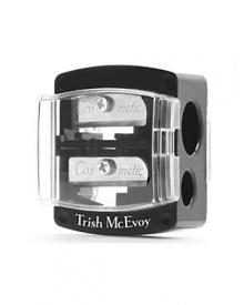 This double sharpener gives your traditional and oversize eye and lip pencils a perfect shape for the best application.* Cover holds shavings* Empty regularly for best resultsInsert lip or eye pencil and twist until you feel slight resistance or have achieved desired point. This double sharpener gives your traditional and oversize eye and lip pencils a perfect shape for the best application.* Cover holds shavings* Empty regularly for best resultsInsert lip or eye pencil and twist until you feel slight resistance or have achieved desired point.