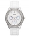 Timeless purity from Fossil. This Stella collection watch sparkles with unadulterated precision.