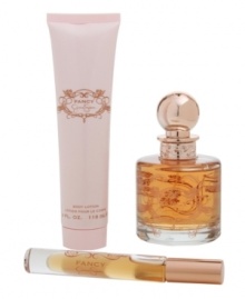 Fancy by Jessica Simpson is a sensual, versatile and memorable fragrance. It's red carpet ready while maintaining the subtle flirtatious charm of the enticing girl next door. Experience Fancy with this Gift Set, including a 3.4 oz Eau de Parfum, 4 oz Body Lotion, and .2 oz Rollerball. Fancy by Jessica Simpson is a sensual, versatile and memorable fragrance. It's red carpet ready while maintaining the subtle flirtatious charm of the enticing girl next door. Experience Fancy with this Gift Set, including a 3.4 oz Eau de Parfum, 4 oz Body Lotion, and .2 oz Rollerball.