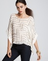 Parker Top - Kimono Sleeves with Geometric Sequins