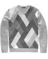 Get graphic. This sweater from Alfani shakes up your collection of seasonal standards. (Clearance)